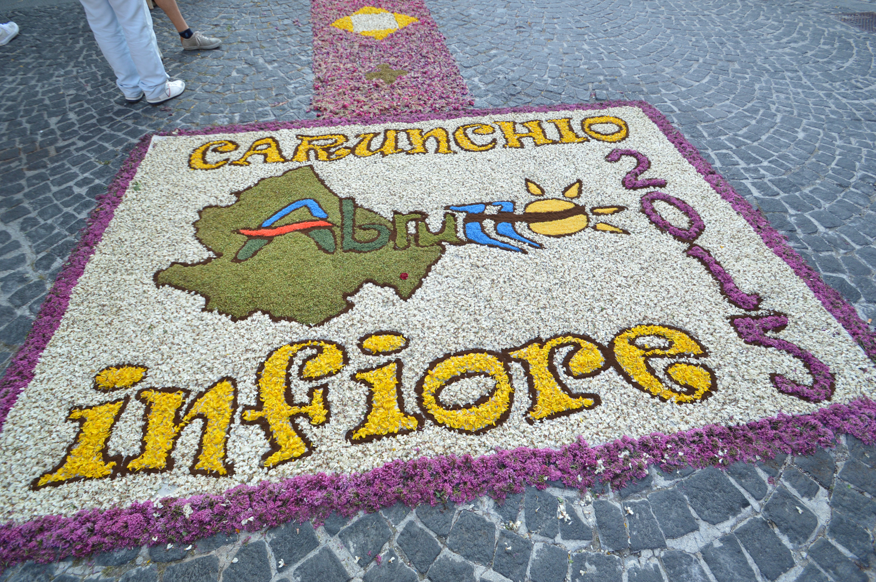 Infiorata festival in Carunchio, Abruzzo, Italy